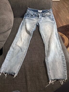 pistola Light Wash Frayed Hem Women’s Jeans